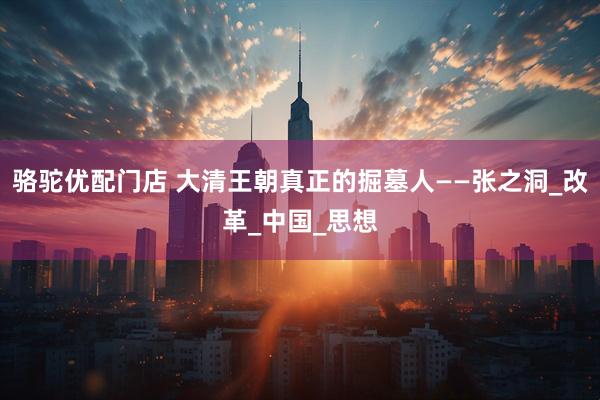 骆驼优配门店 大清王朝真正的掘墓人——张之洞_改革_中国_思想