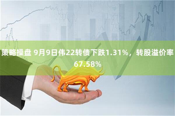 策略操盘 9月9日伟22转债下跌1.31%，转股溢价率67.58%